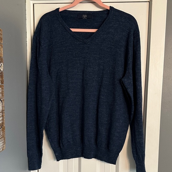 J. Crew Other - J. Crew Men's 100% Cotton V-Neck Sweater - Deep Blue -Size Large